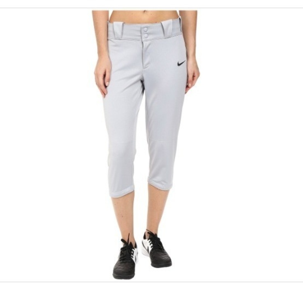 Nike Diamond Invader 3/4 Baseball Softball Pants Womens Grey L NWT 812572-052